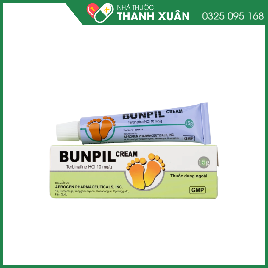 Kem bôi Bunpil Cream điều trị nấm da, lang ben, nấm Candida da